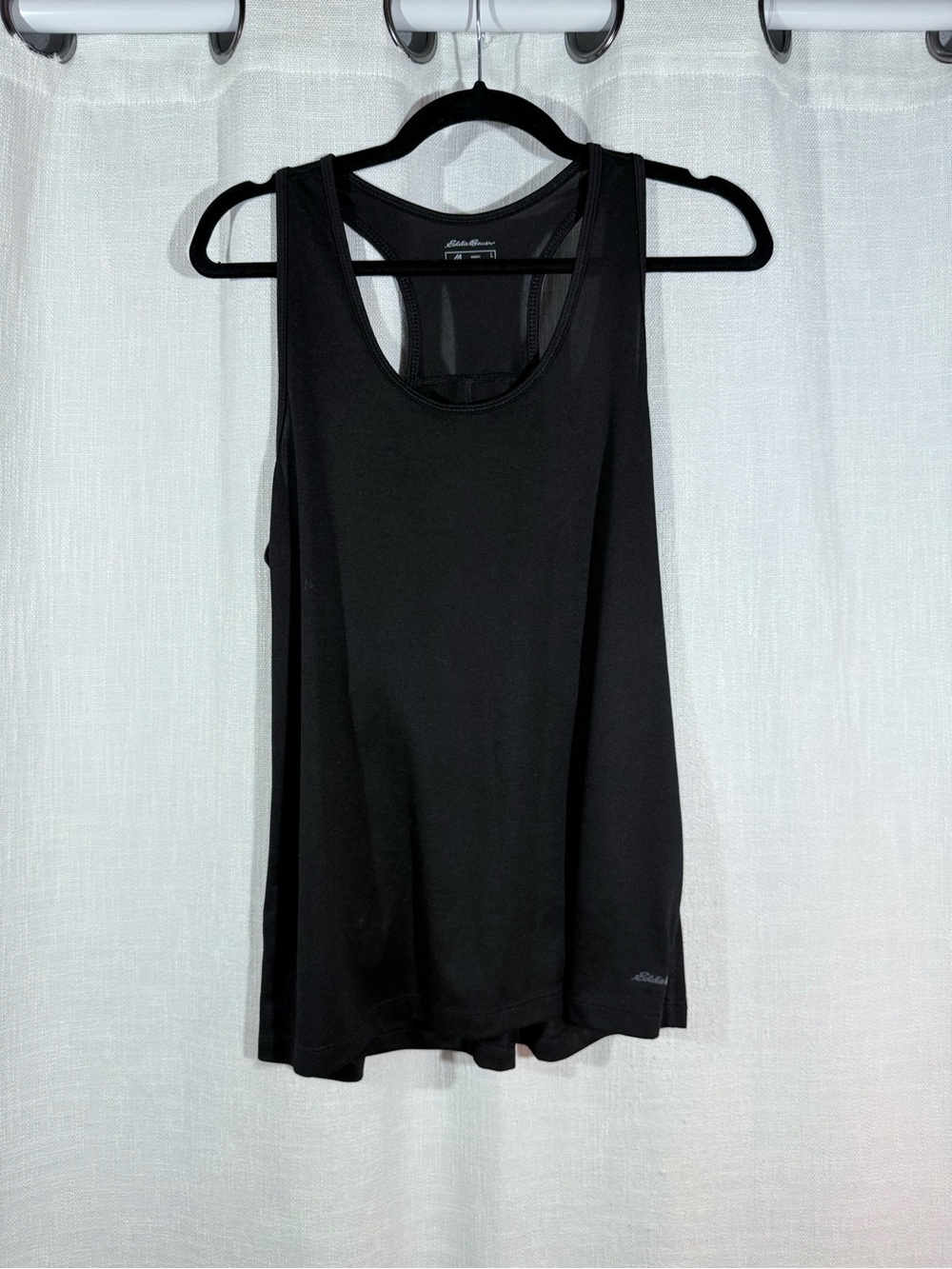 Eddie Bauer Black Racerback Performance Tank - Womens L - Classic Athletic